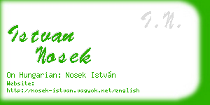 istvan nosek business card
